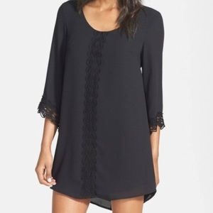 ASTR Black Lace Trim Dress